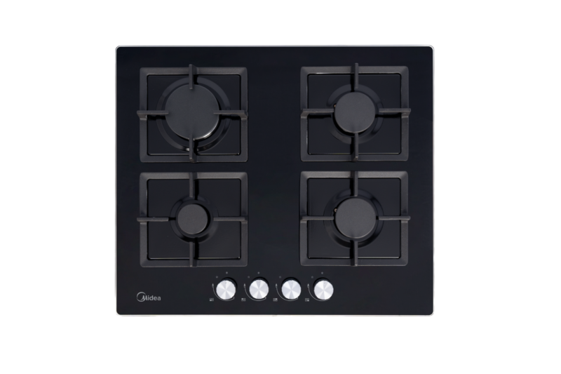 Midea 60cm 4 Burner Gas Hob – Black Glass