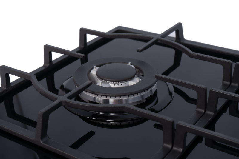 Midea 90cm Gas Hob – Black Glass