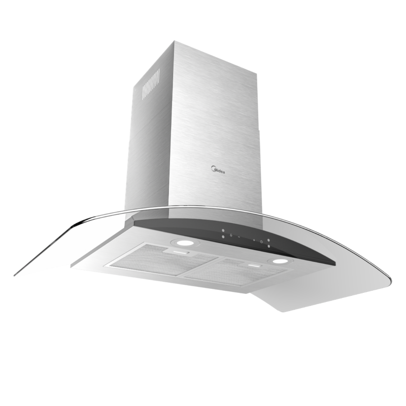 Midea 90cm Curved Glass Cooker Hood – Gesture Control