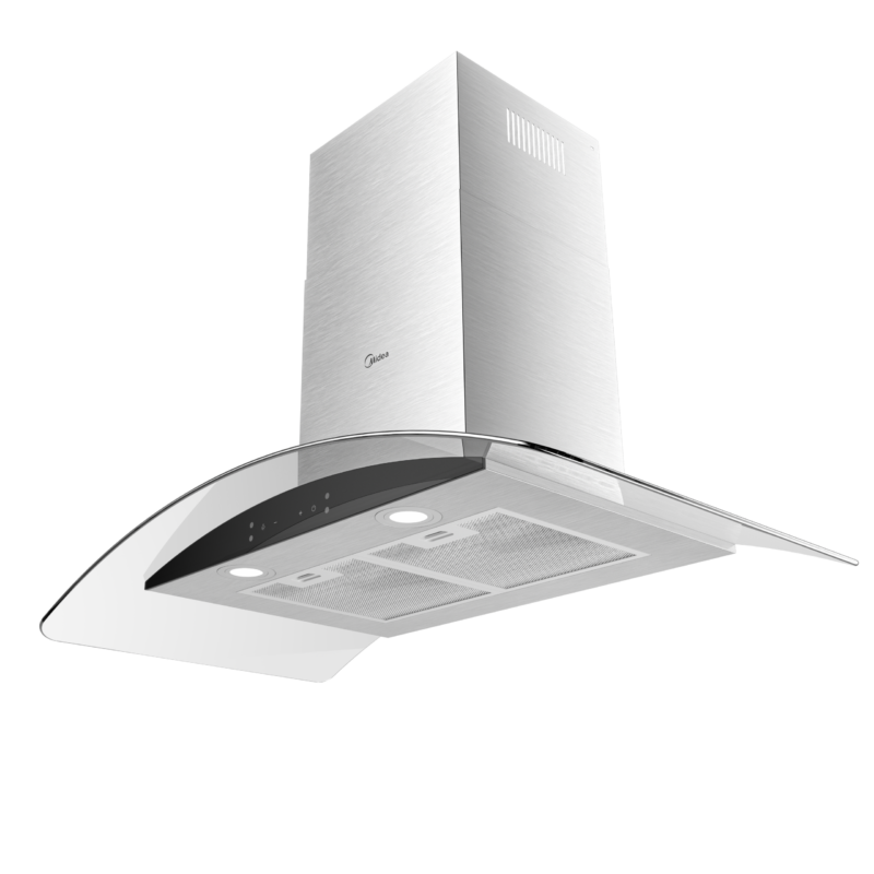 Midea 90cm Curved Glass Cooker Hood – Gesture Control