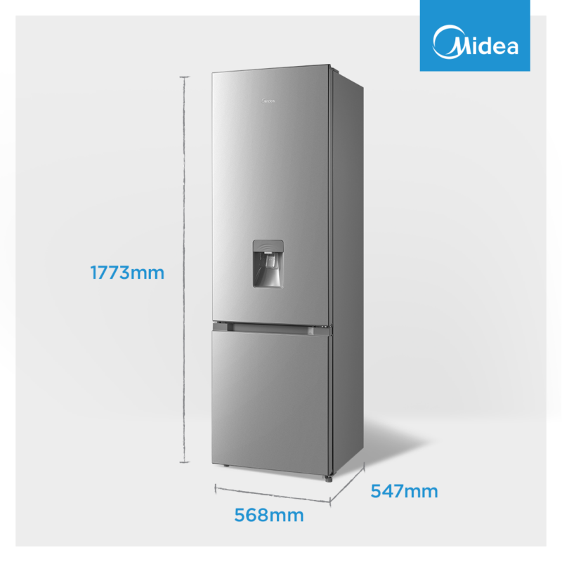 Midea 259L Bottom Mount Freezer – Stainless Steel