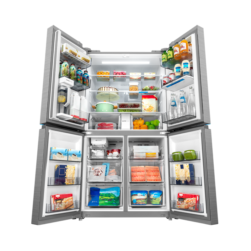 Midea 641L Four Door Refrigerator – Inverter Quattro – Bru Steel
