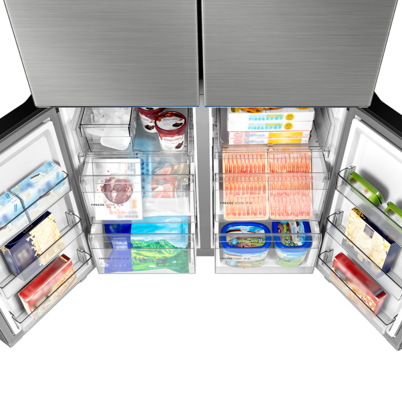 Midea 641L Four Door Refrigerator – Inverter Quattro – Bru Steel