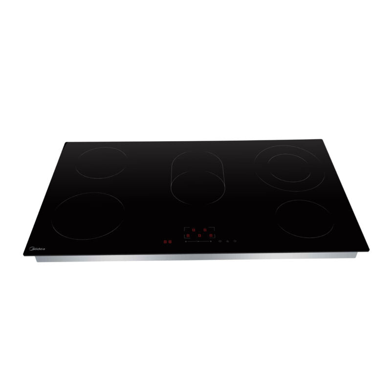 Midea 90 cm 5 Plate Digital Ceramic Hob – Black Glass
