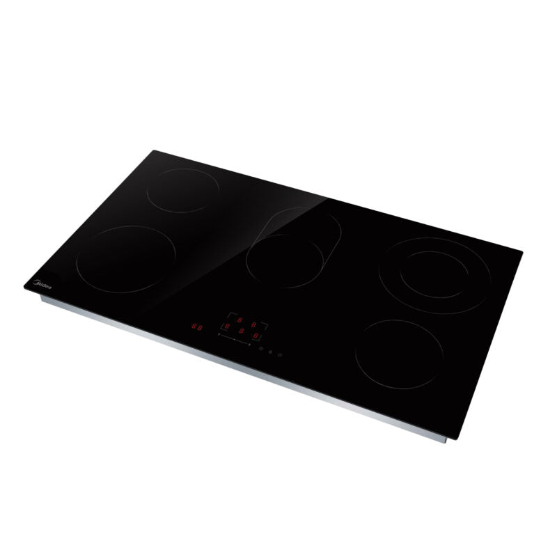 Midea 90 cm 5 Plate Digital Ceramic Hob – Black Glass