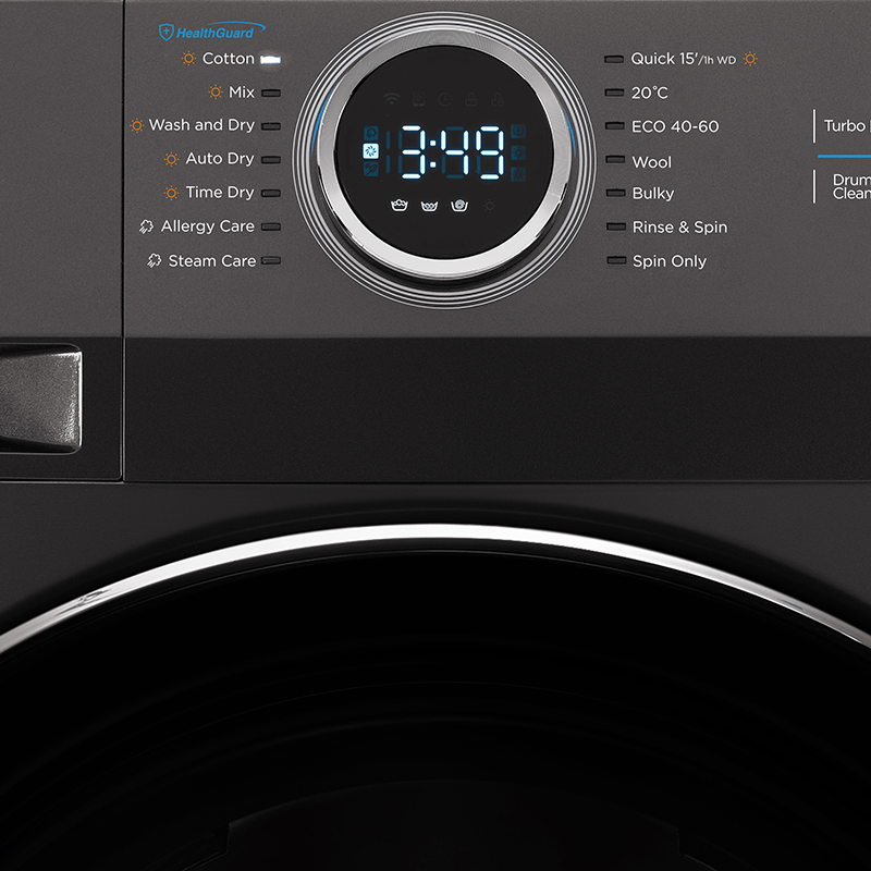 Midea 10kg Front Loader Washing Machine – 1400 RPM – Titanium
