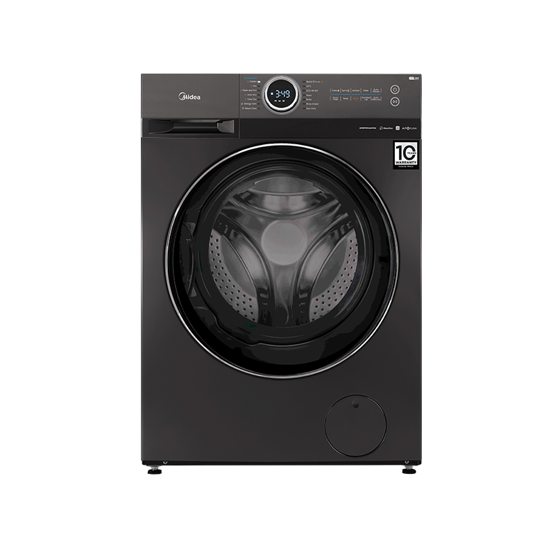 Midea 10kg Front Loader Washing Machine – 1400 RPM – Titanium