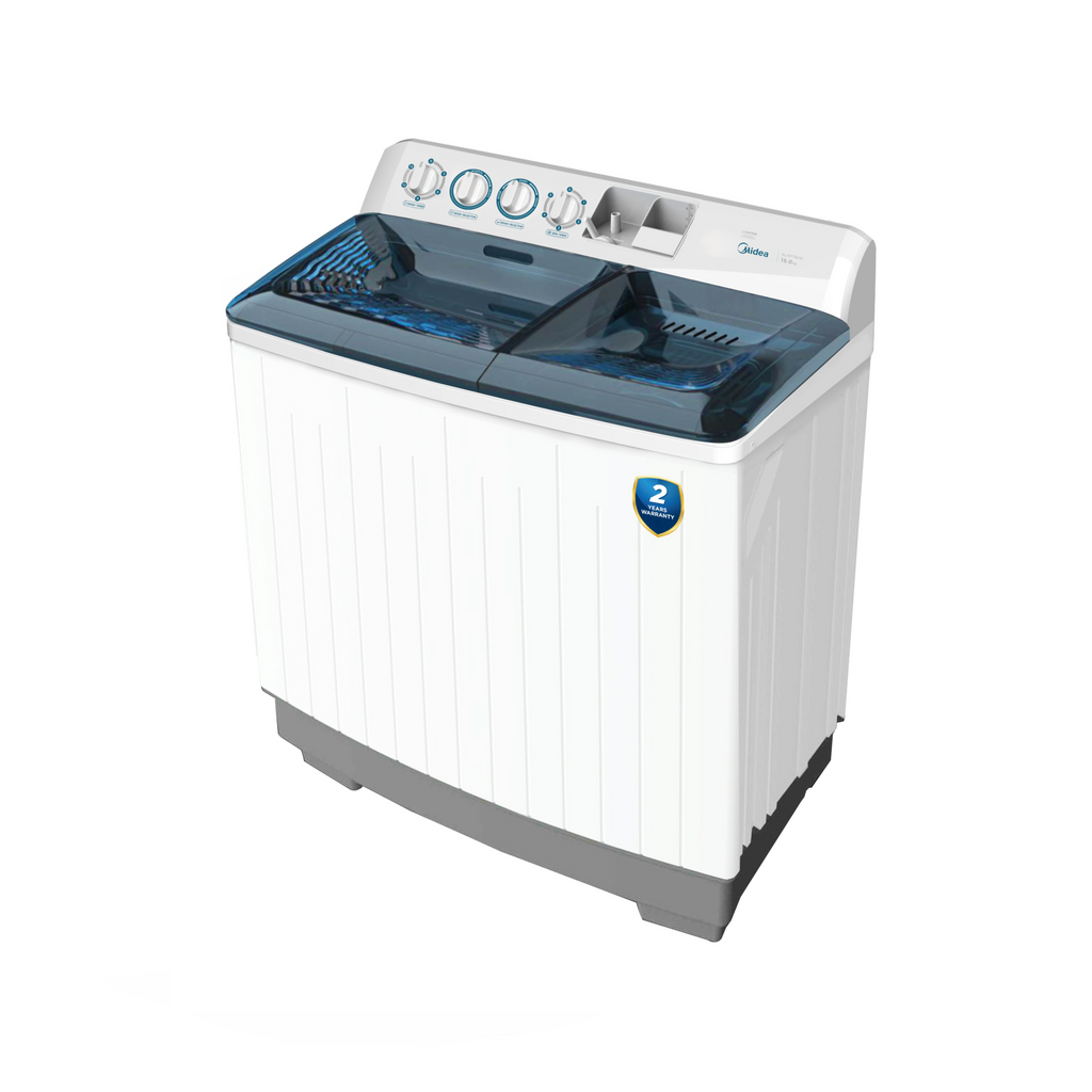 Midea 15kg Twin Tub Washing Machine – Pump Assisted – White